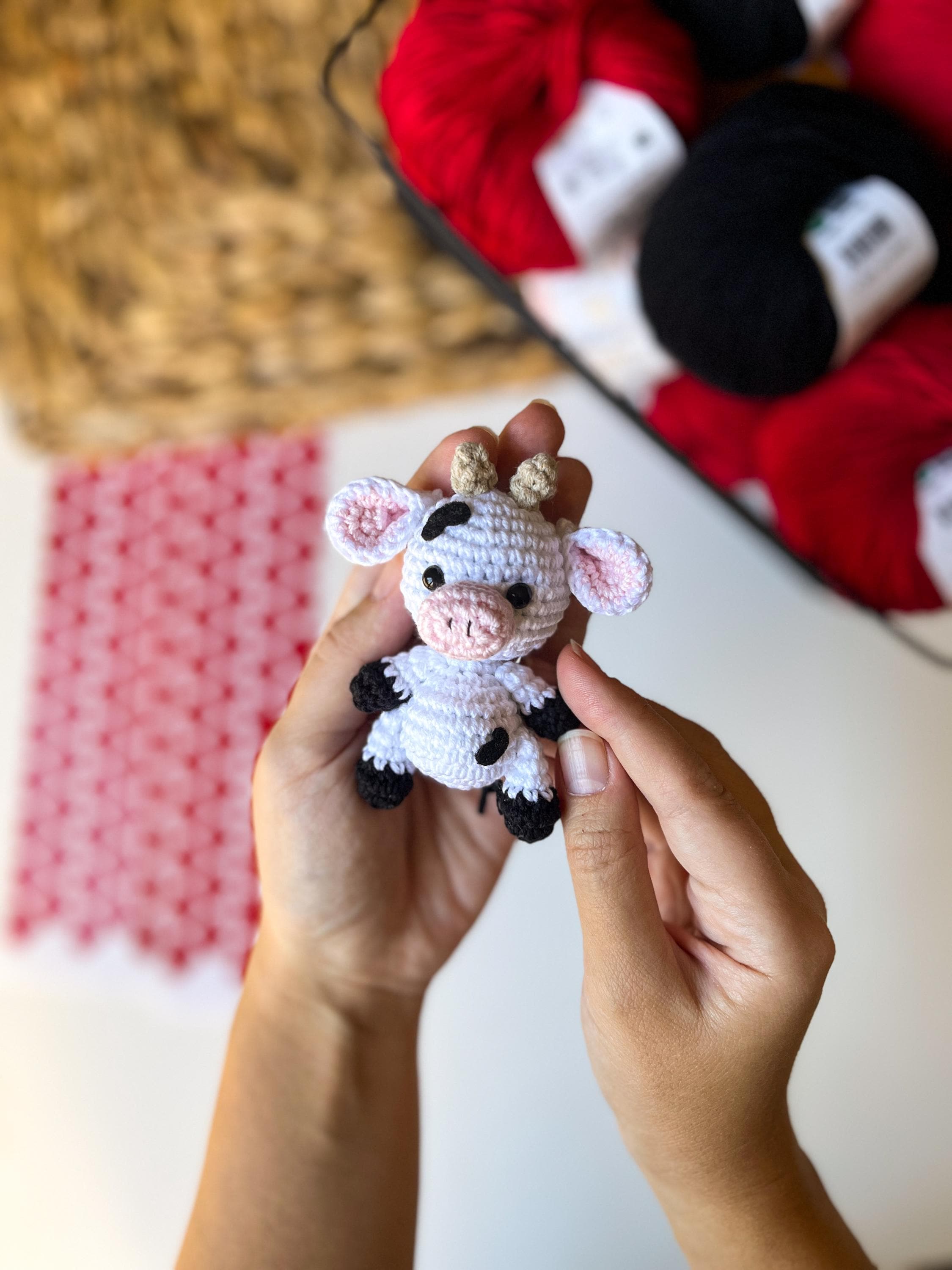 Crochet Cow Pattern: Amigurumi Keychain (PDF Pattern) - Etsy