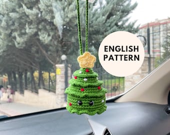 Crochet Christmas Tree Car Ornament Pattern (PDF Pattern)