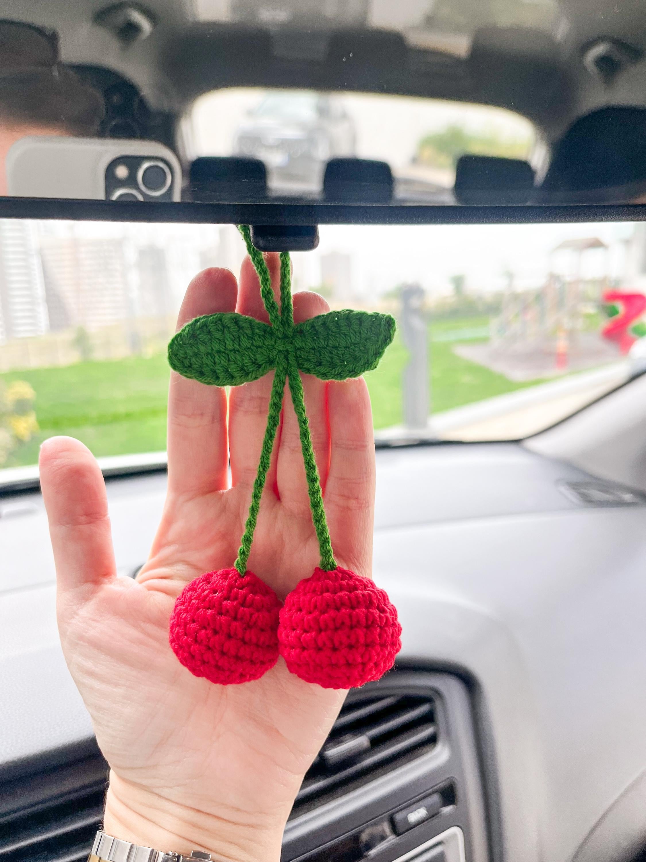 Cherry Crochet Pattern - Car Hanging & Keychain Amigurumi Tutorial