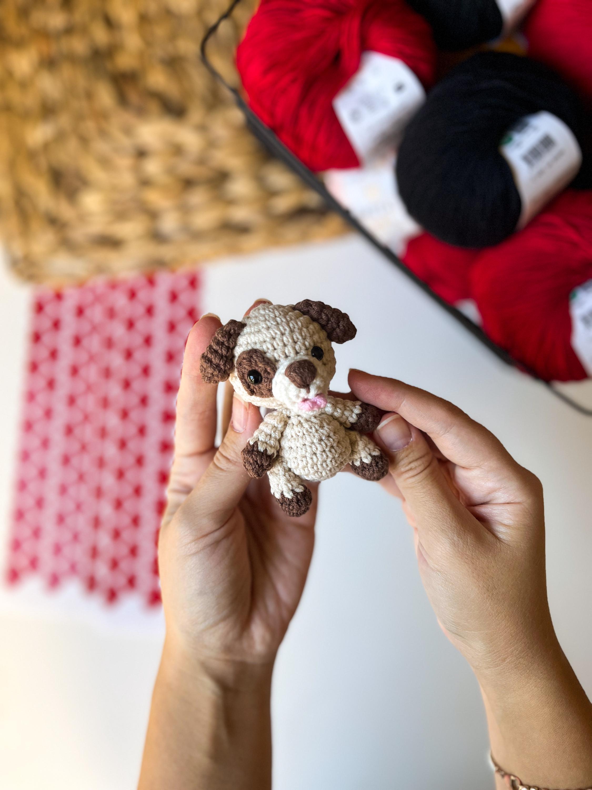 犬の編み図 - あみぐるみミニ動物キーホルダーチャームの作り方 - Etsy