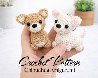 Chihuahua Crochet Pattern - Amigurumi Dog Keychain - Easy Crochet Tutorial