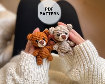 クマのかぎ針編みパターン |あみぐるみサンタテディ PDFチュートリアル