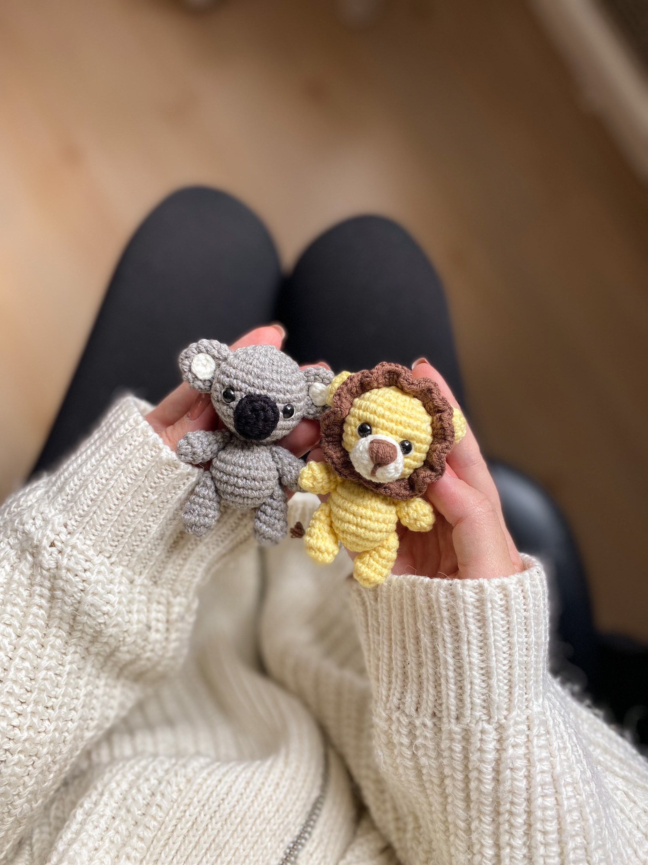 Crochet Koala Keychain Pattern Amigurumi Lion Crochet Lion Etsy
