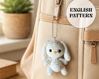 Bunny Crochet Pattern Pdf - Amigurumi Mini Animal Keychain Tutorial
