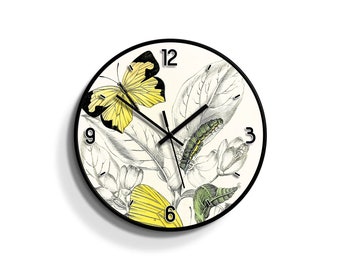 Schmetterling Schmetterlinge - Einzigartige Wanduhr Ideal Für Wohnkultur Wanddeko Küche Wohnzimmer Schlafzimmer Kinderzimmer Kinderzimmer Büro Haus Niedliche Kunst