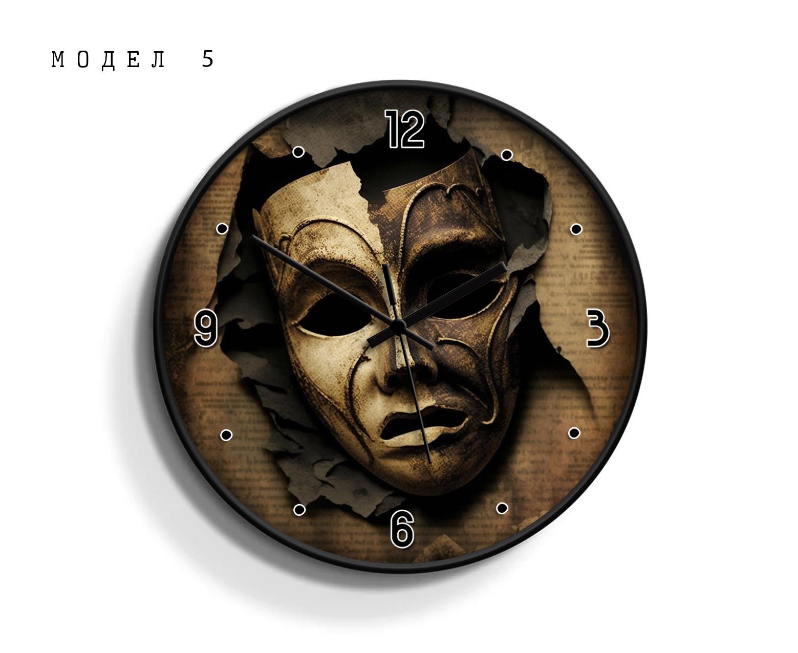 Vintage Masks Collection - Unique Wall Clock Great for Home Decor Wall ...