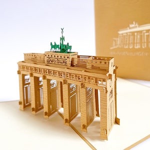 Pop up Karte, Berlin Brandenburgertor, Reisegutschein, Städtetrip, Geburtstagsgeschenk