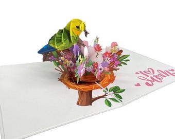 Pop Up Karte für Mama, i love you Mama, Geschenk Muttertag, Alles Gute zum Muttertag