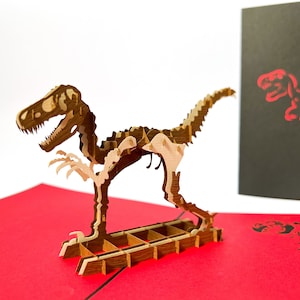 Pop up Karte, Dinosaurier, 3D Geburtstagskarte für Männer / Junge / Kinder