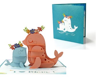 Pop Up Karte für Mama, i love you Mama, Geschenk Muttertag