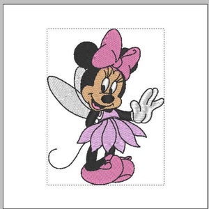 Mouse Fairy Machine Embroidery Design, minnie INSTANT DOWNLOAD