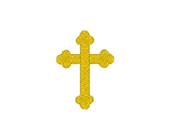 Mini Christian Cross Machine Embroidery Design-INSTANT DOWNLOAD