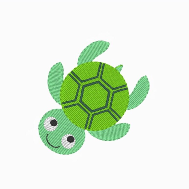 TURTLE embroidery design - Machine embroidery - Digital File - Instant download