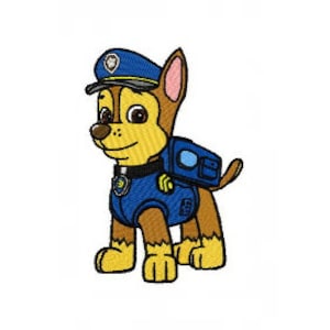 Police Dog Machine Embroidery Design, Chase, INSTANT DOWNLOAD, 2 sizes