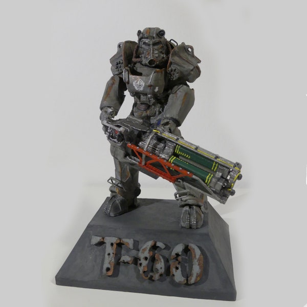 FALLOUT T-60 POWER ARMOR - Game Garage Kit Collection - Unpainted or Pre-painted Figure Model Kit for Hobbyists and Fans