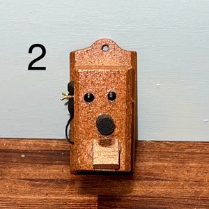Wall Telephones. Choice of #2 or #3 Available.  Dollhouse Scale 1:12.