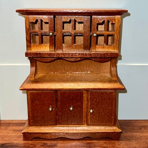 Hello Dolly New England Hutch. Solid Wood Piece. In Original Box. Price Imports. Dollhouse Scale 1:12.