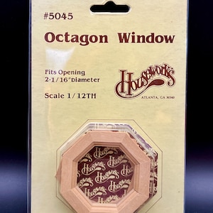 Octagon Window. Houseworks Ltd. #5045. Dollhouse Scale 1:12.
