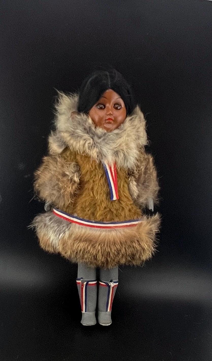 Antique Eskimo Doll - Etsy
