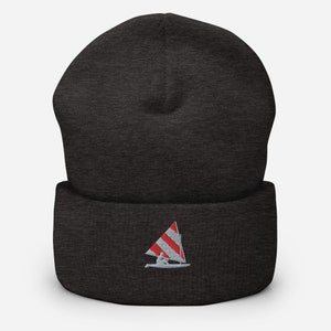 Cuffed Beanie, sailing theme.