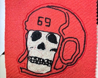 Chainstitch Handwerk Borduurpatch "Tactical Skull 69" Militaire Patch Badge Eigen ontwerp