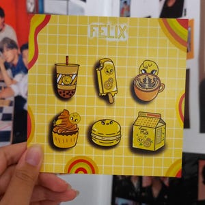 SKZ Stray Kids, Fan-Kunst, Food Kawai, Kunstdruck – Felix Wanddekoration oder Sammelkarte