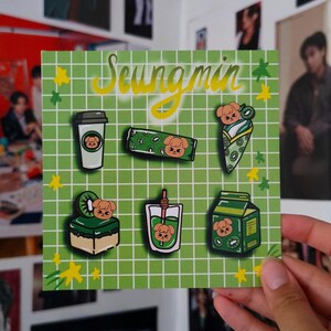 SKZ Stray Kids, Fan art, Food Kawai, Kunstprint - Seungmin Wanddecoratie of Collectiekaart
