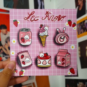 SKZ Stray Kids, Fan-Kunst, Food Kawai, Kunstdruck – Lee Know Wanddekoration oder Sammelkarte