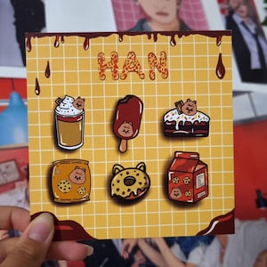 SKZ Stray Kids, fanart, Kawai Food, kunstprint - Han-poster of verzamelkaart, poster