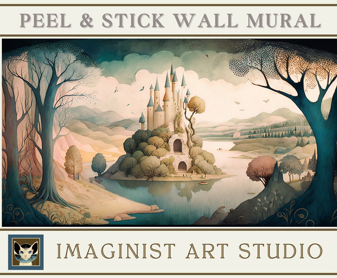 Fantasy Landscape Wall Mural Fairytale Peel & Stick Etsy