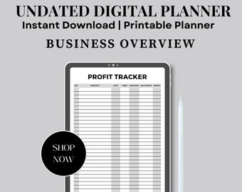 Printable Business Profit Tracker | Digital Payment Tracker | Small Business Planner | Monthly Sales Tracker | Sales Tracker