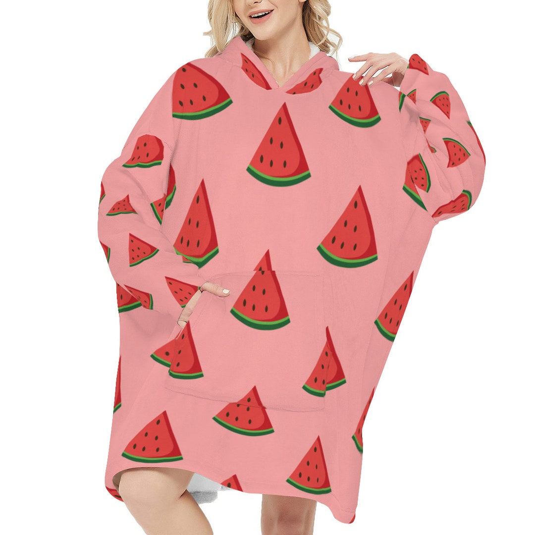 Sleeper Blanket Hoodie Watermelon Cute Blanket Hoodie Etsy
