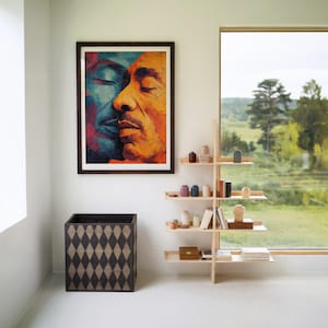 Digital Art Print: Abstract Faces - Modern Home Decor