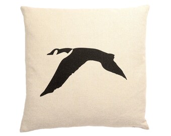 Canada Goose on Ivory Pillow