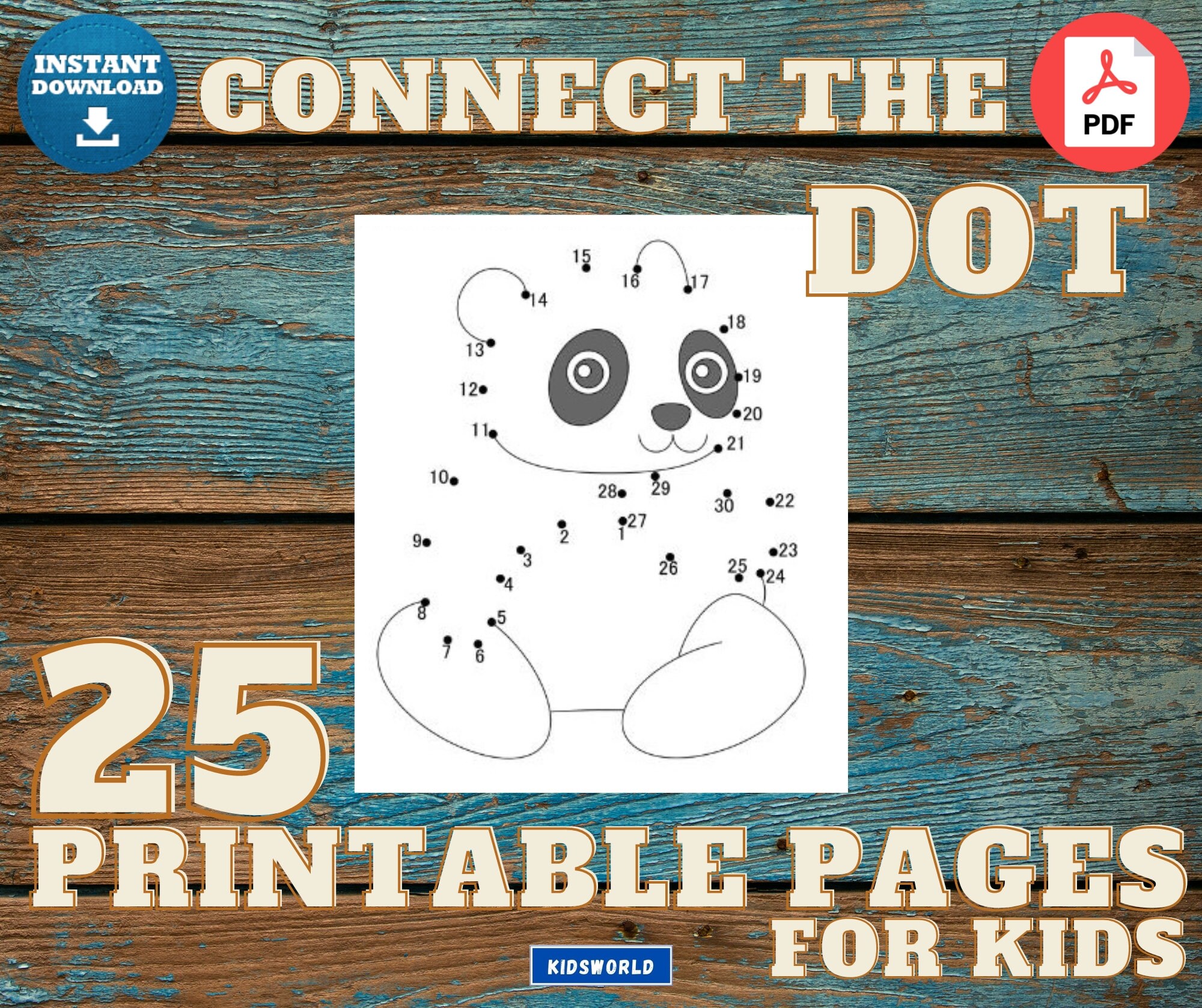 Connect the Dots : Printable Pages for Kids Ages 2-8 (25 Pages) , Dot ...
