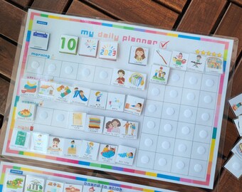 Daily Planner For Kids, Daily Kids Calendar, Visual Schedule For Toddlers And Kids, Children's Routine Chart, Exclusive Pack, Digital PDF