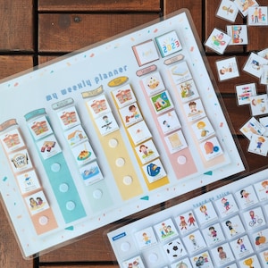Weekly Planner For Kids, Kids Weekly Planner Printable Pages, Visual Schedule For Toddlers And Kids, 140 Visual Icons, Kids Calendar PDF