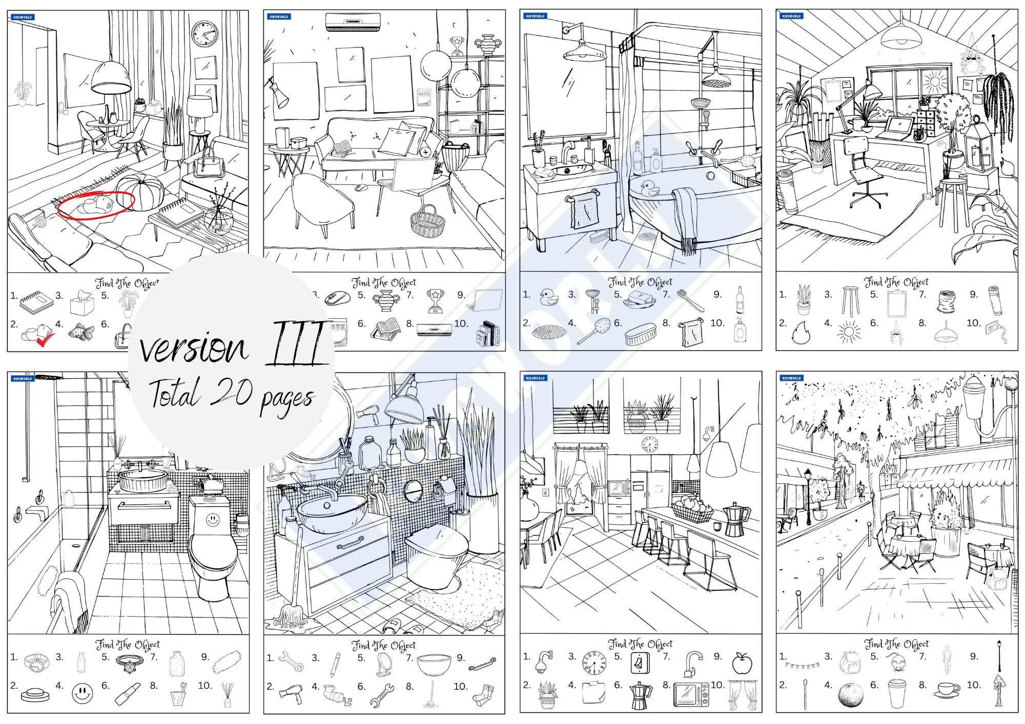 Find the Objects Activities Bundle Printable Pages Kids Fun Activity ...