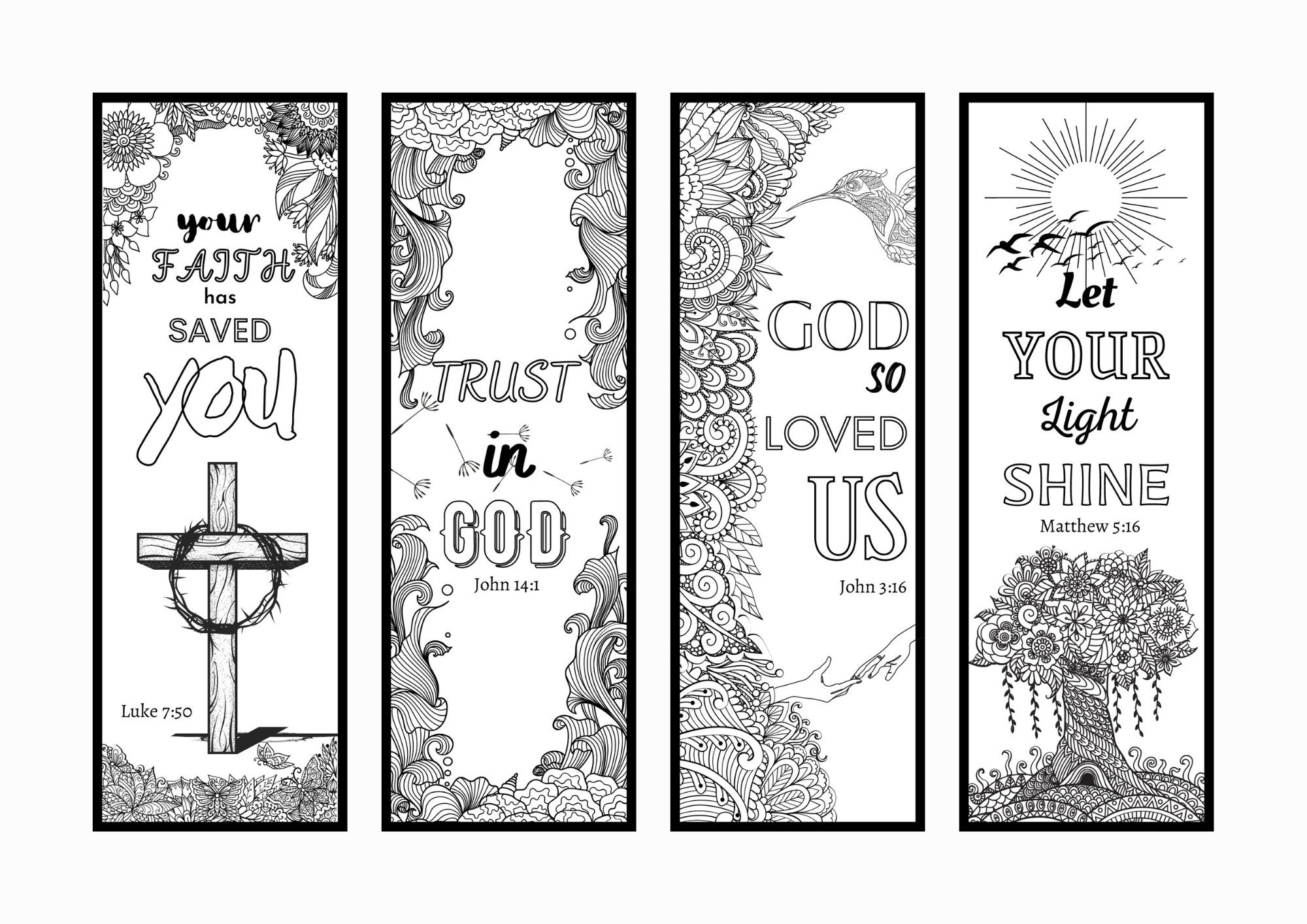 Bible Verse Coloring Bookmarks - Il Fullxfull.4781491498 Nicy 