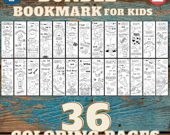 Bundle Plus Kids Bible Verse Bookmarks, Kids Coloring Bible Bookmarks, 36 Pages, Kids Coloring Bookmarks, version I - IX, DIY kids boomarks