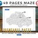 Printable MAZE Challenge Pages for Kids 35 Pages.stage 1-4 Children's ...