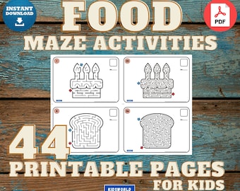 Printable MAZE Challenge pages for kids 44 pages.(Stage 1-2) | Children&#39;s activities | Busy Printable pages for kids | Maze Puzzle | Digital