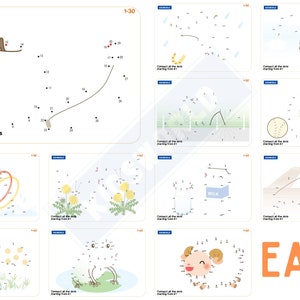 Connect the Dots Printable Pages for ALL (44 Pages), Dot to Dot Puzzle ...