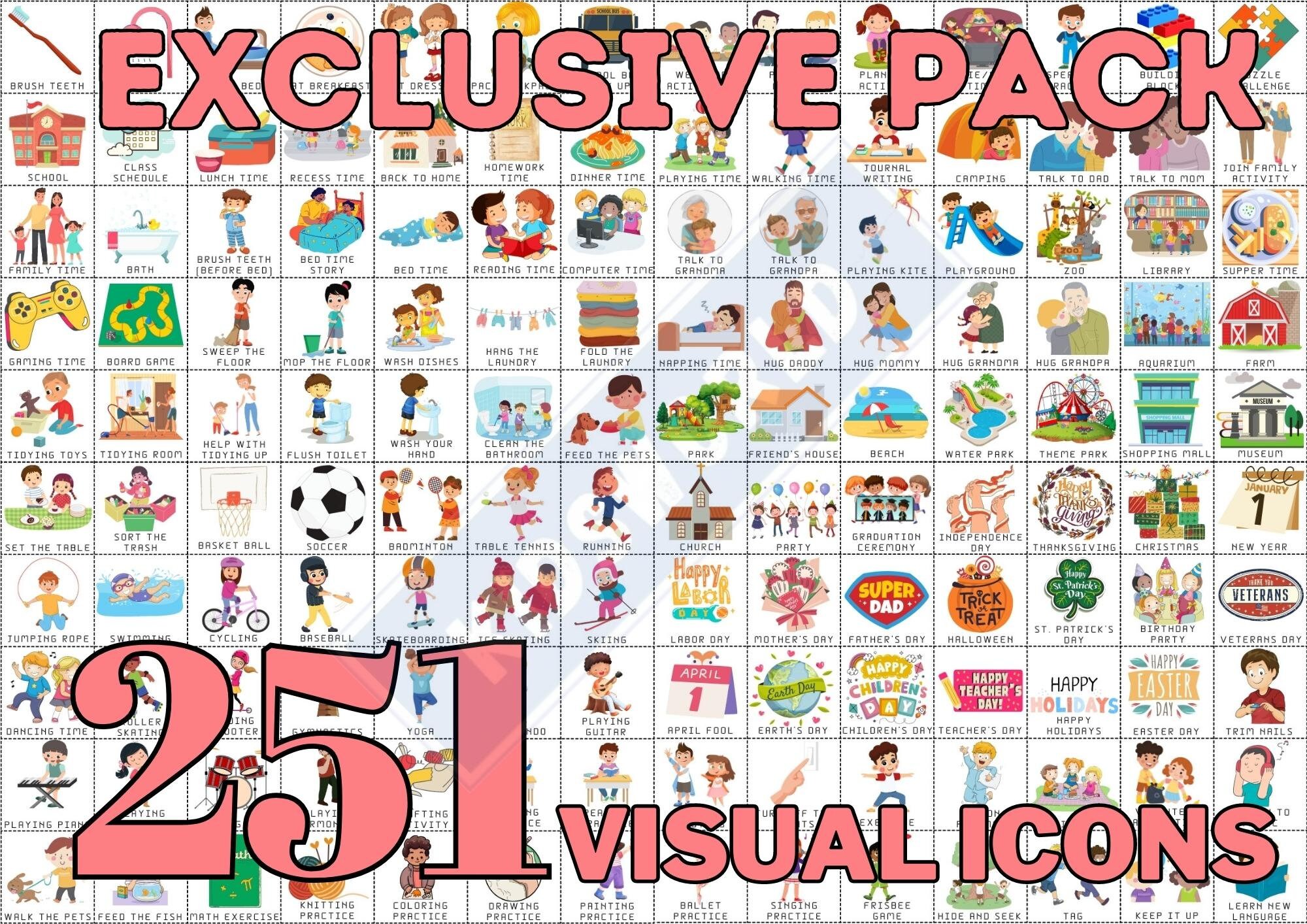 Kids Daily Planner Printable Pages, Daily Kids Calendar, Visual ...