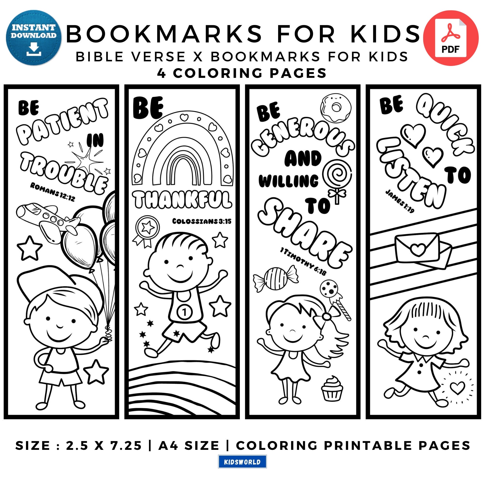 Kids Bible Verse X Bookmarks Kids Coloring Bible Verse Bookmarks Kids 4 ...