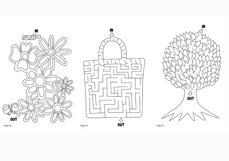 Printable MAZE Challenge pages for kids 35 pages.Stage 1-4 Children's activities Busy Printable pages for kids Maze Puzzle Digital image 7