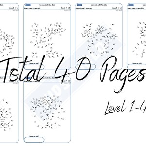 Connect the Dots Printable Pages for ALL (40 Pages), Dot to Dot Puzzle ...
