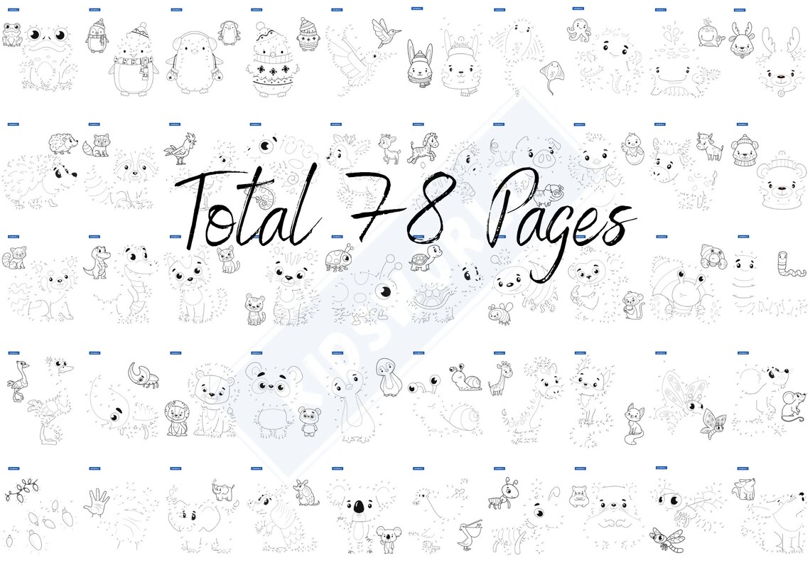 Connect the Dots : Printable Pages for Kids Ages 3-12 (78 Pages) , Dot ...