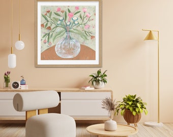 Paradijsbloemen - Muurkunst - Schilderij - Muurdecoratie - Muurbehang - Origineel kunstwerk