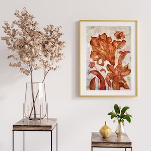 Faded Flora- Acrílico - Arte de pared - Obra de arte original